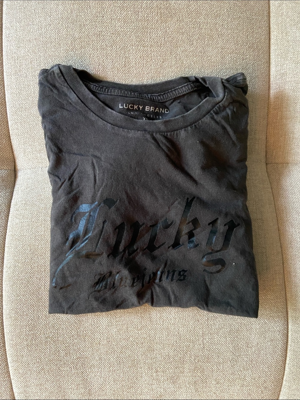 Lucky Brand Black Short-Sleeve Graphic Tee